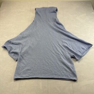 Kontatto Italy Merino Wool Cashmere Poncho Sweater Blue M/L